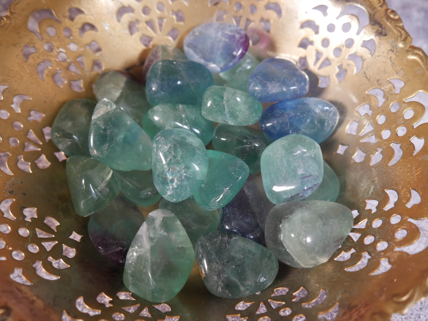 Teal & Blue Fluorite Tumble