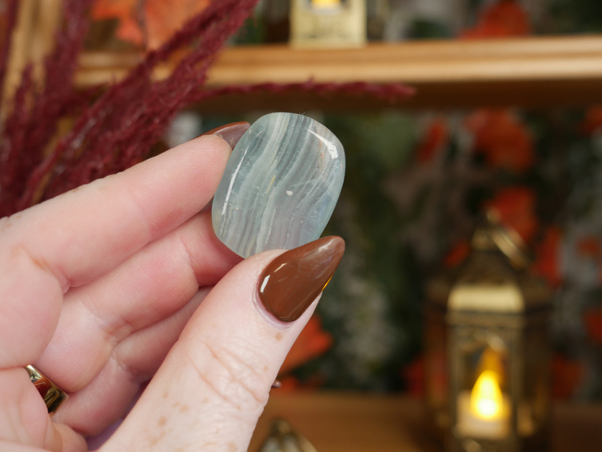Blue Onyx Flat Stone