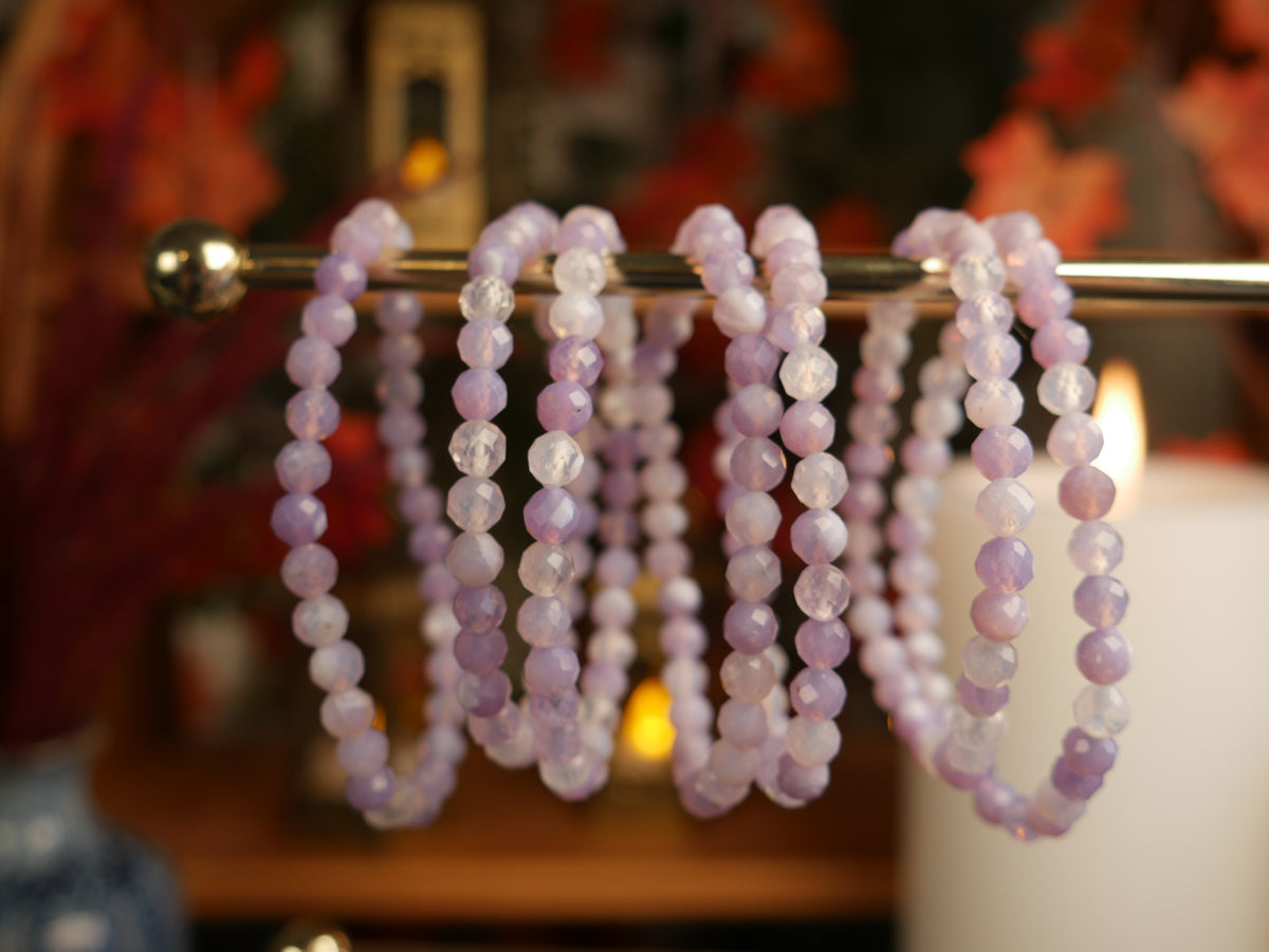 Faceted Lavender Moon Quartz Bracelet