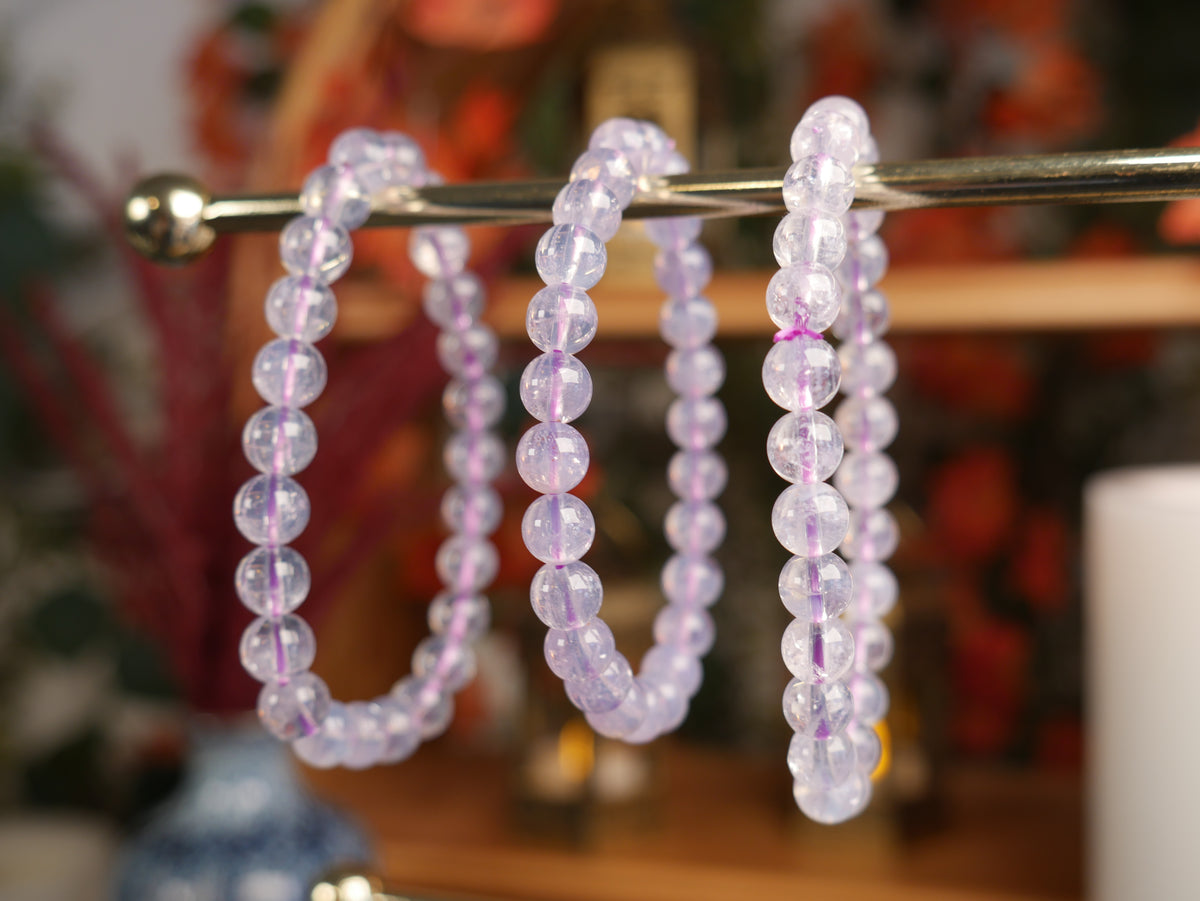 Lavender Moon Quartz Round Bracelet