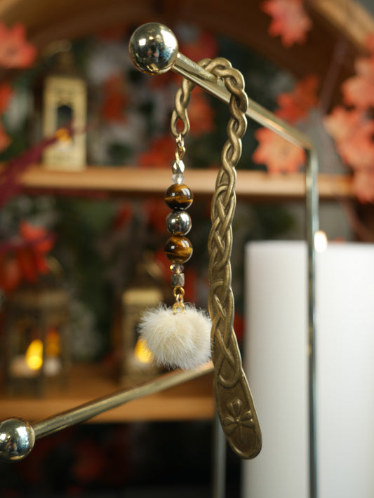 Yellow Poof Keychain