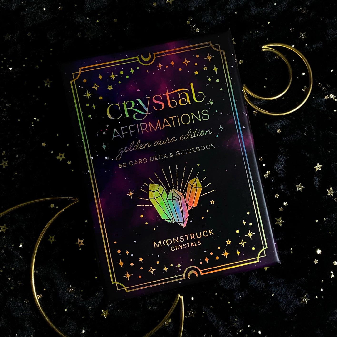 Moonstruck Crystals Gold Affirmation Deck