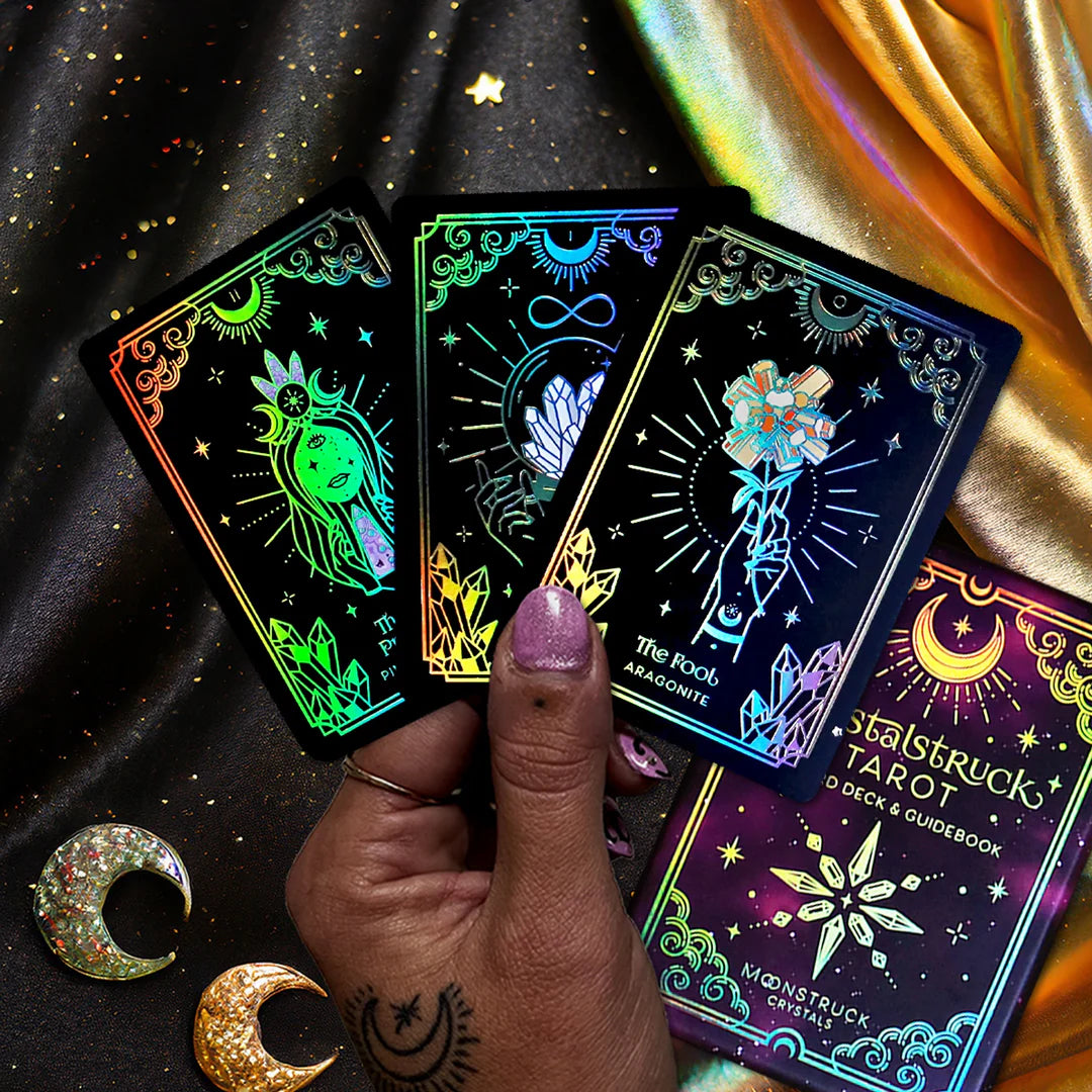 Moonstruck Crystals Mini Gold Tarot Deck
