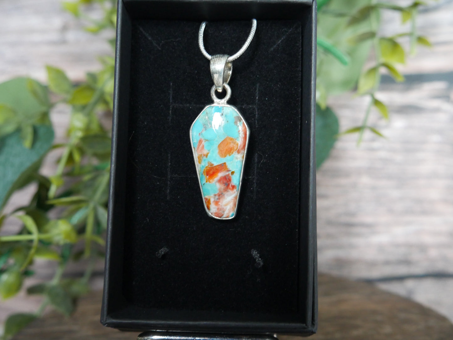 Turquoise & Oyster Shell Pendant