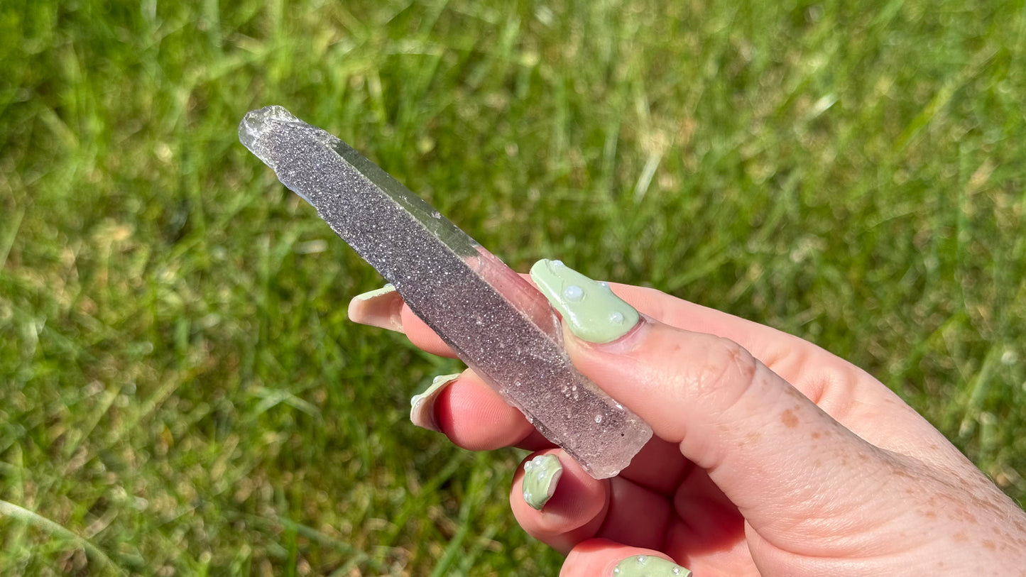 Hematite Coated Laser Quartz - Personal Collection Destash