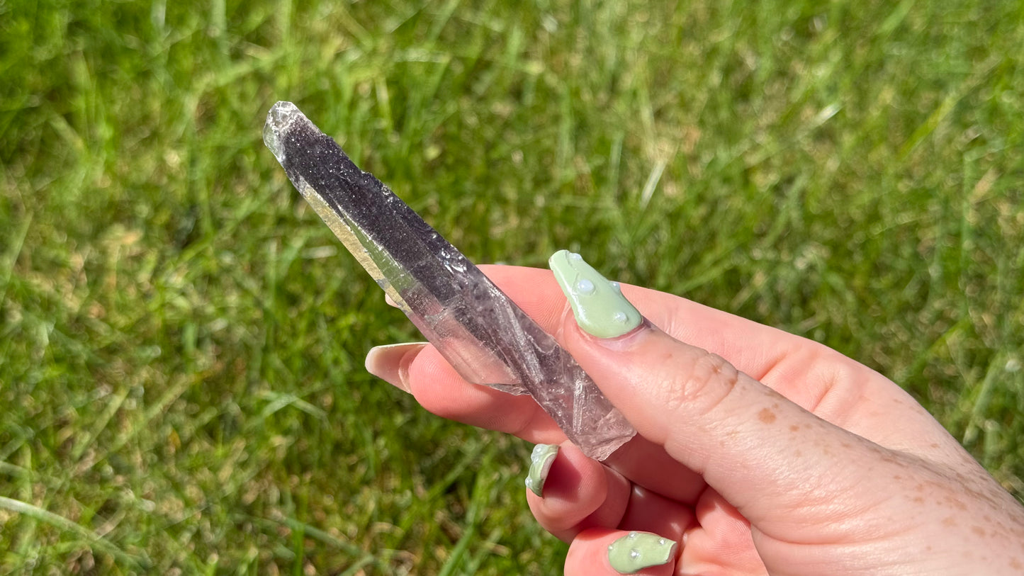Hematite Coated Laser Quartz - Personal Collection Destash