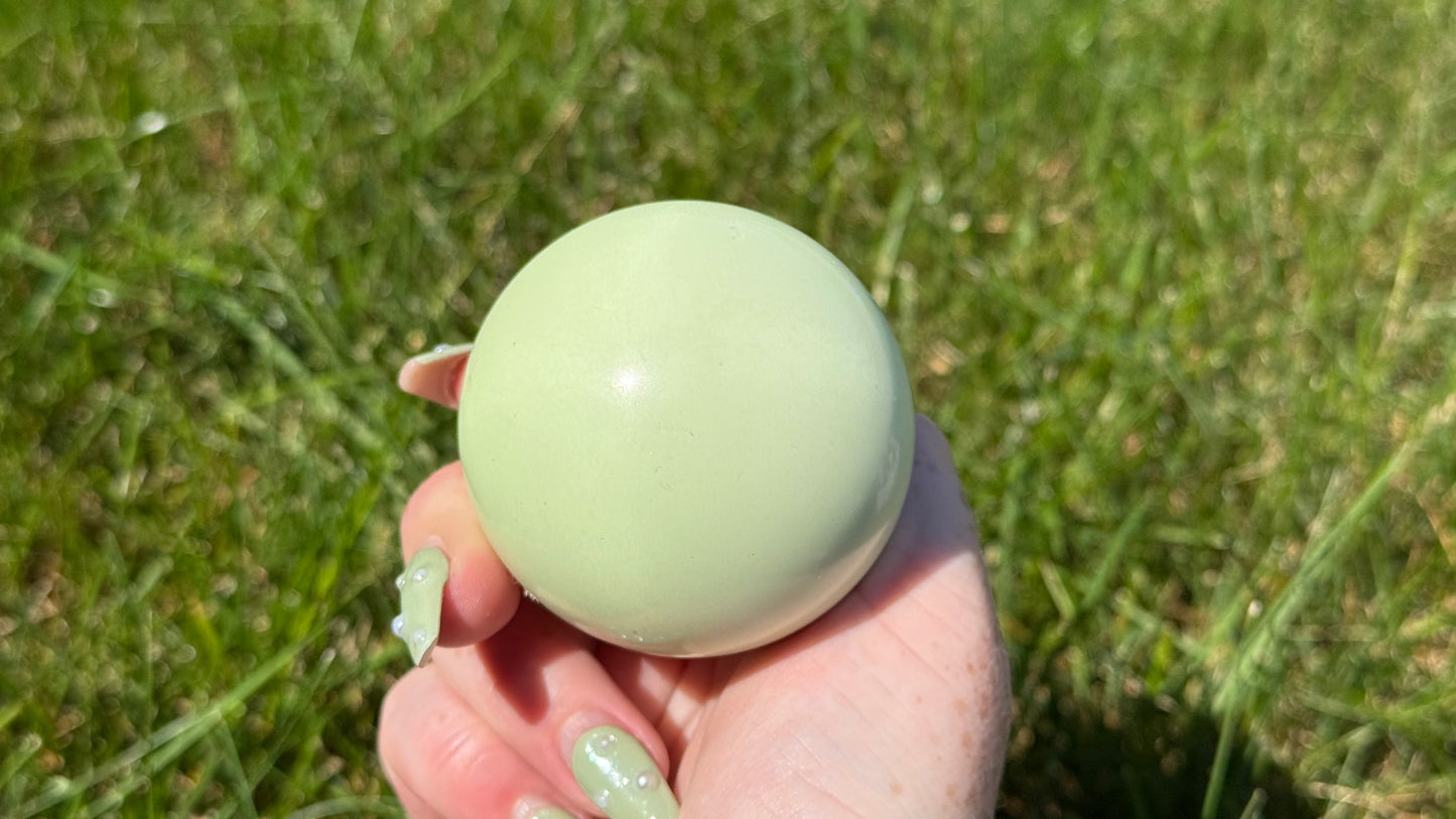 Citron Chrysoprase Sphere - Personal Collection Destash