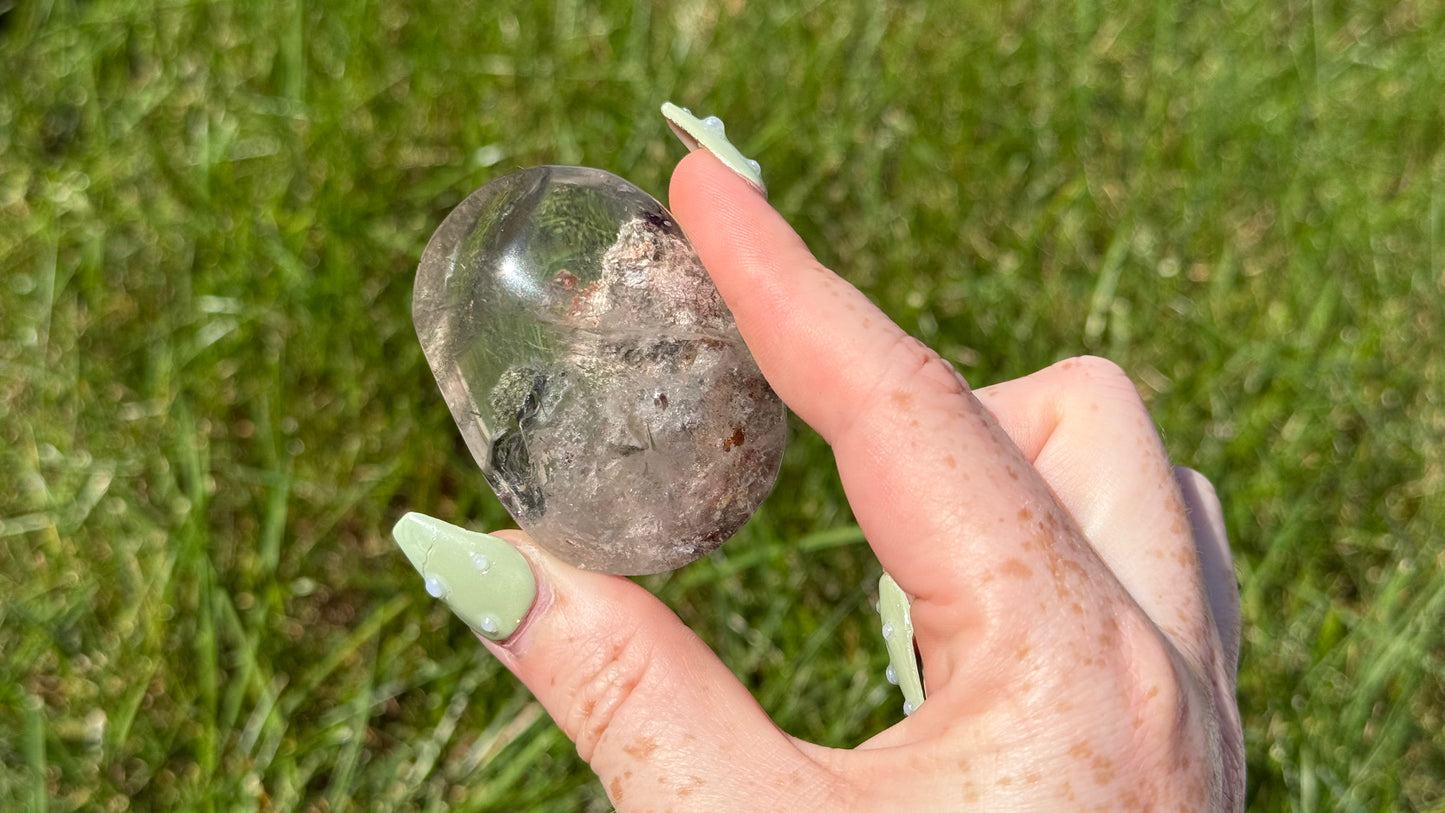 Garden Quartz Palm Stone - Personal Collection Destash
