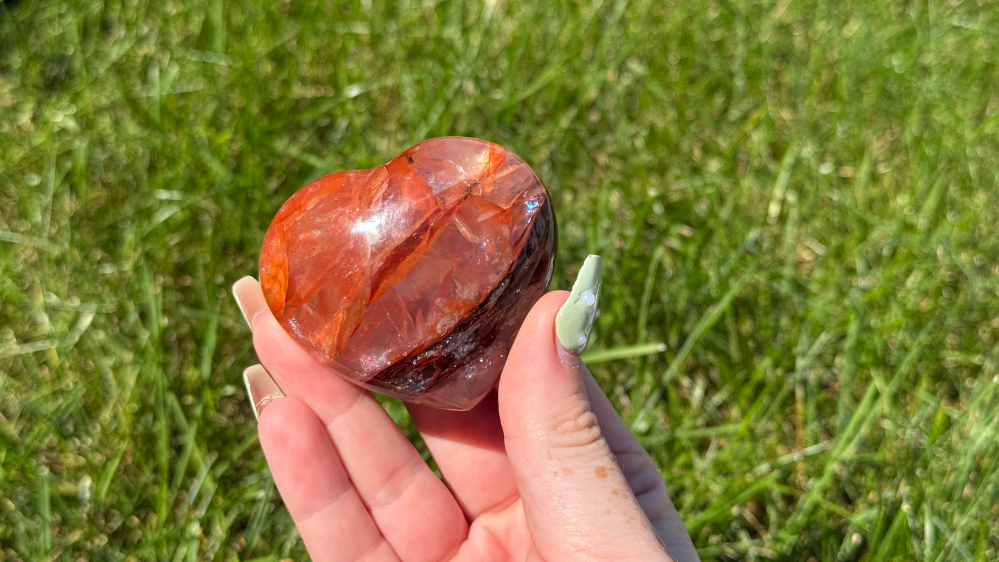 Fire Quartz Heart - Personal Collection Destash