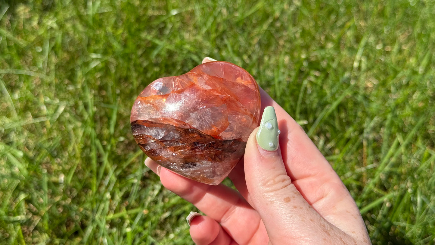 Fire Quartz Heart - Personal Collection Destash