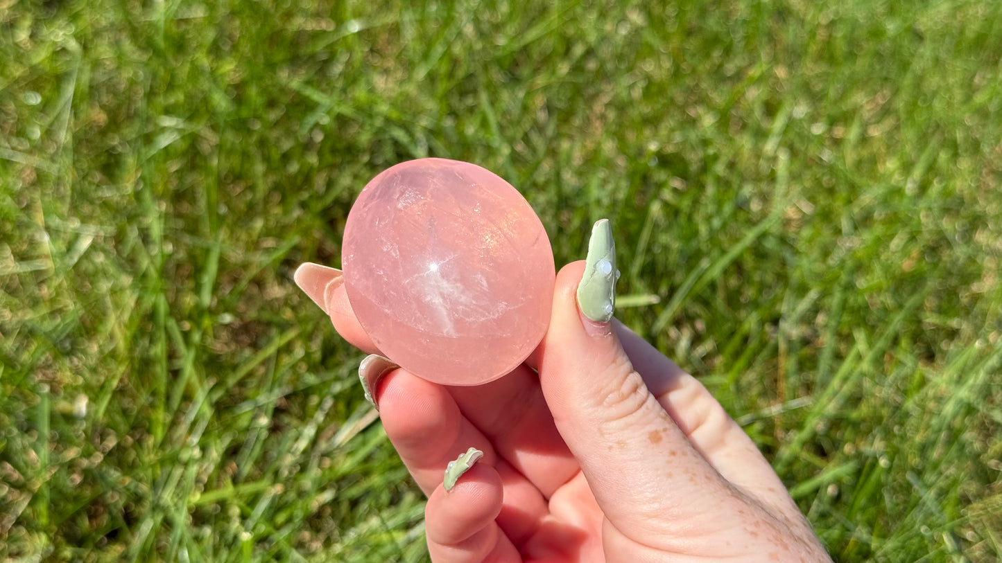 Rose Quartz Palm Stone - Personal Collection Destash