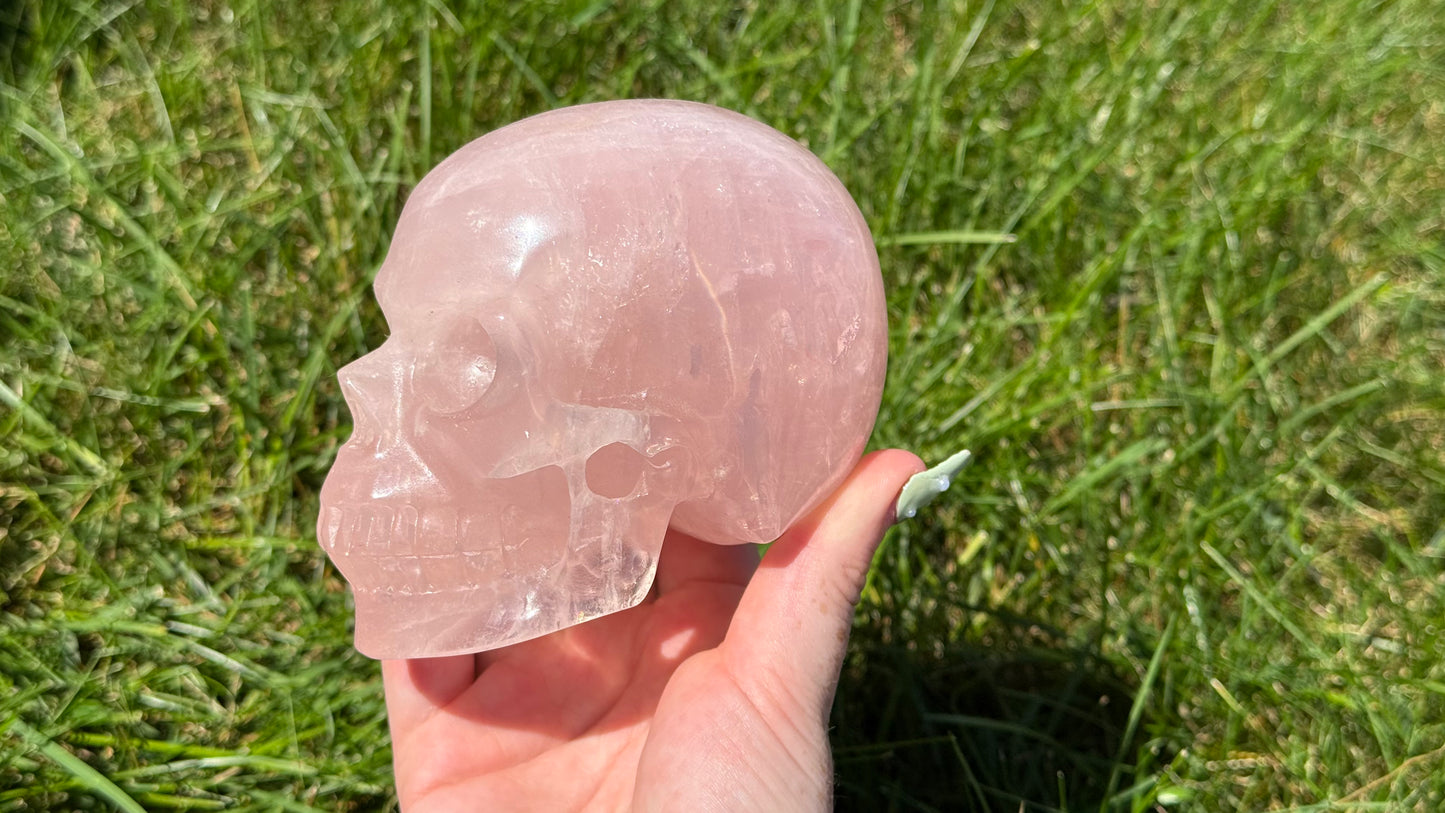 Star Rose Quartz Skull - Personal Collection Destash
