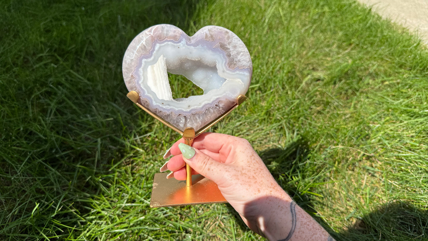 Brazilian Agate Heart - Personal Collection Destash