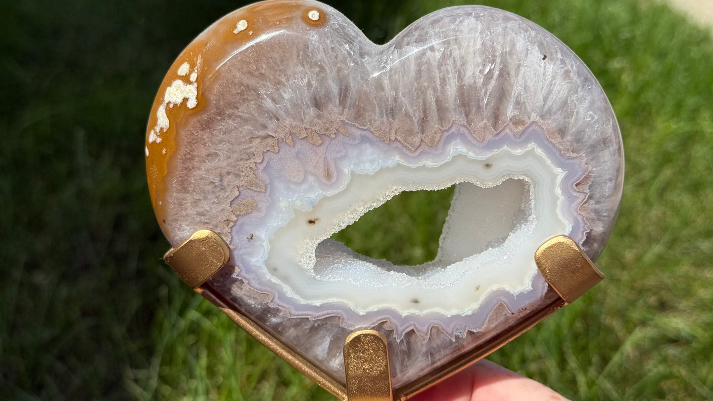 Brazilian Agate Heart - Personal Collection Destash