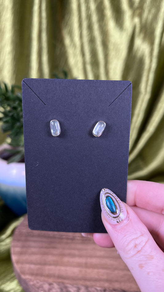 Aqua Kyanite Studs