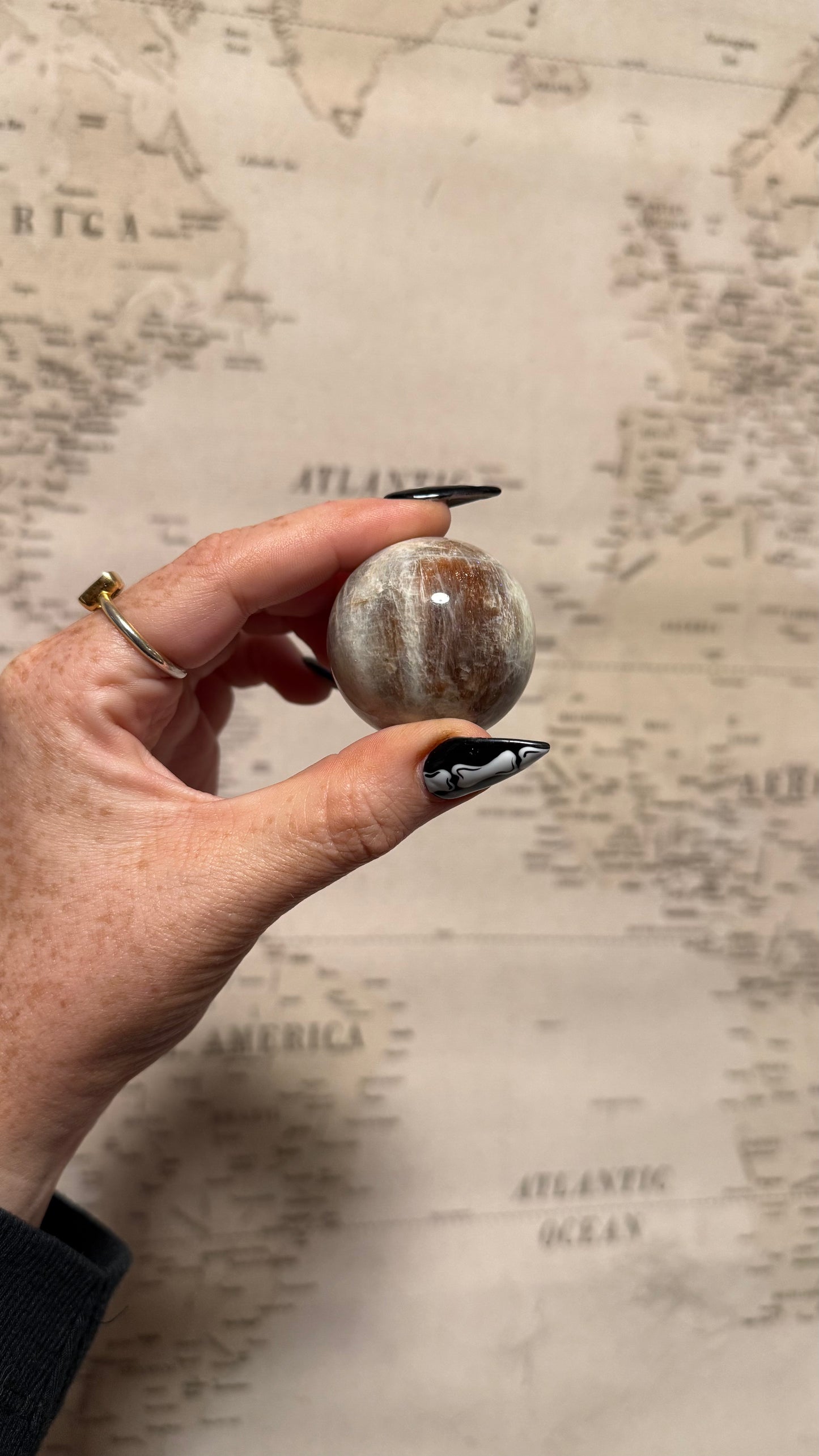 Sunstone Moonstone Sphere - Personal Collection Destash