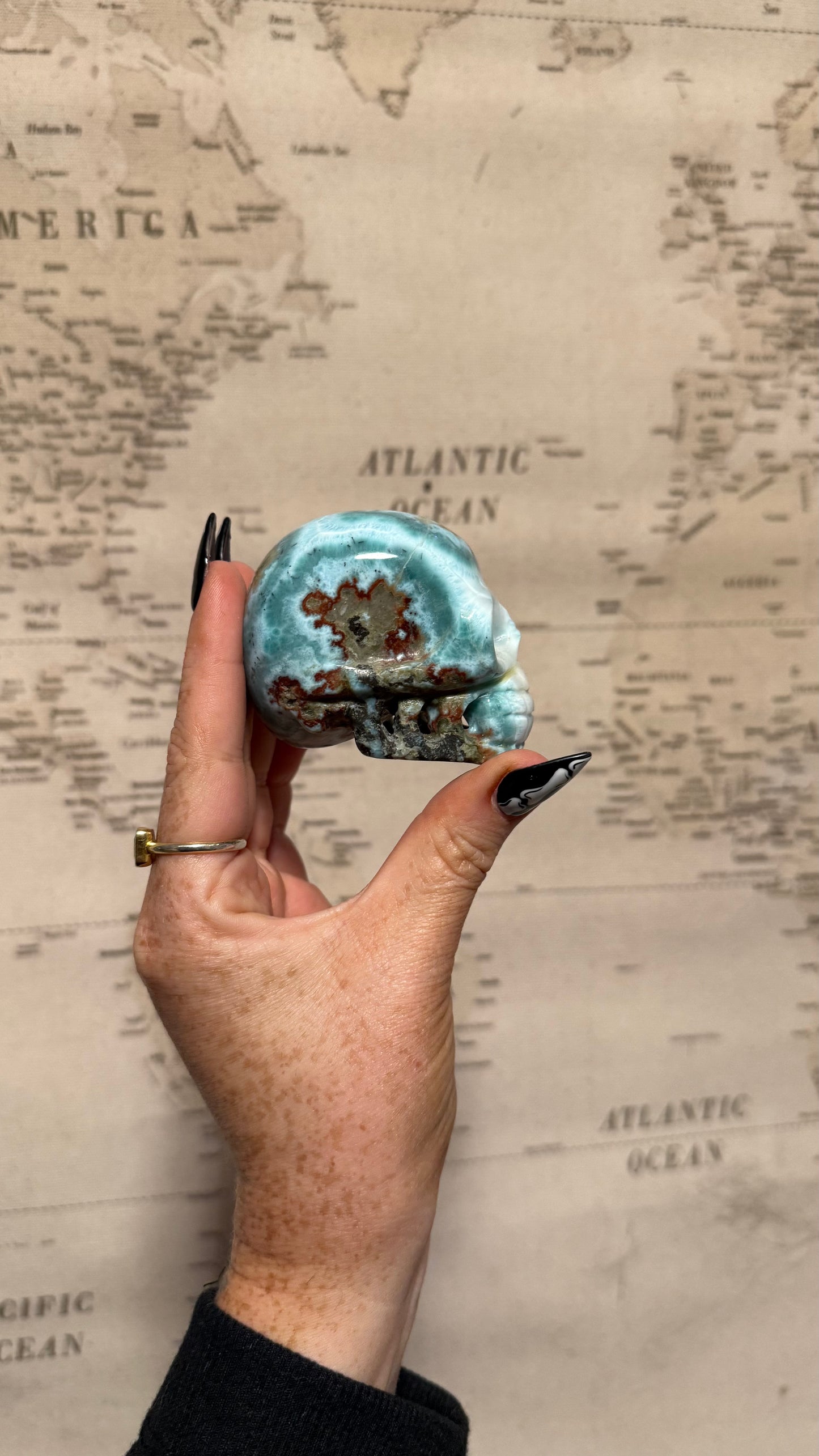 Larimar Skull - Personal Collection Destash