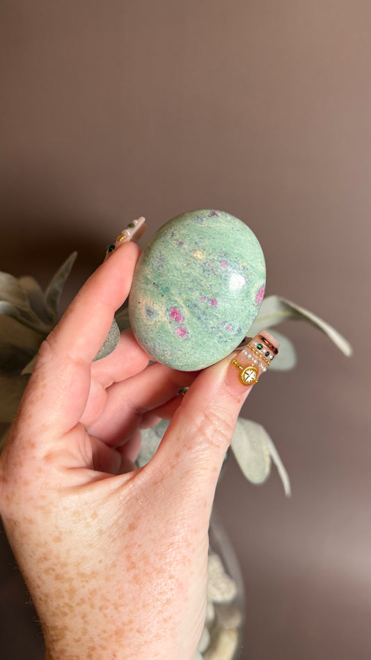 Ruby in Feuschite Palm Stone