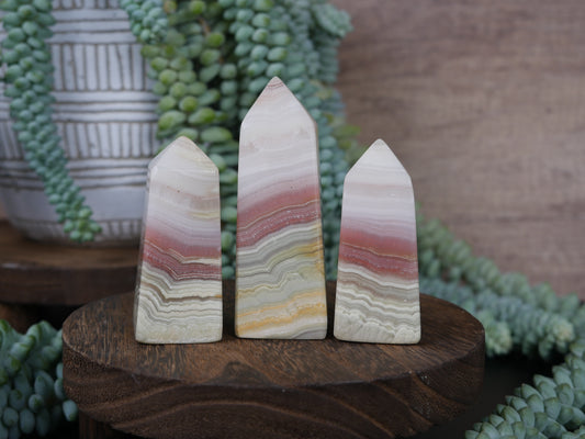 Banded Pink Onyx Towers [various]
