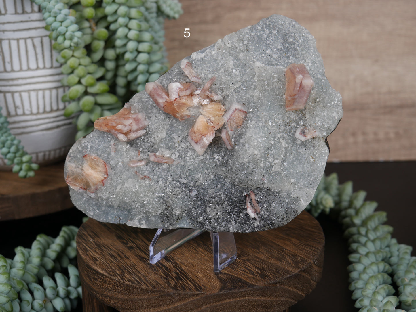 Red Heulandite on Chalcedony [various]