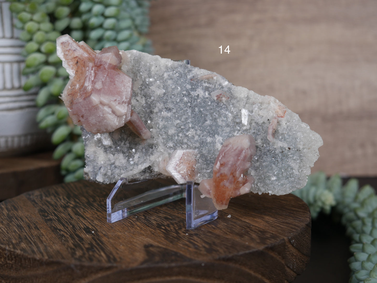 Red Heulandite on Chalcedony [various]