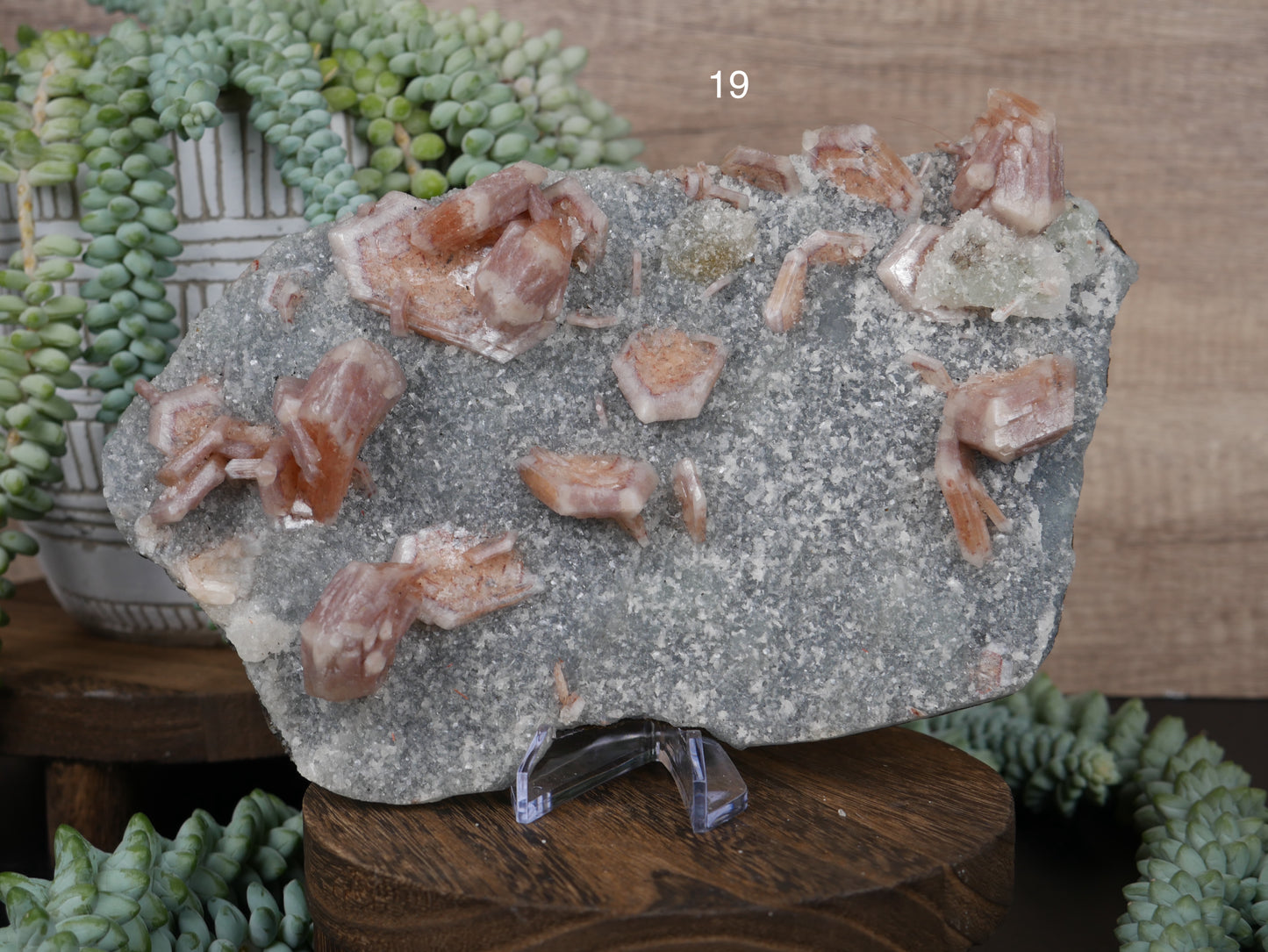 Red Heulandite on Chalcedony [various]