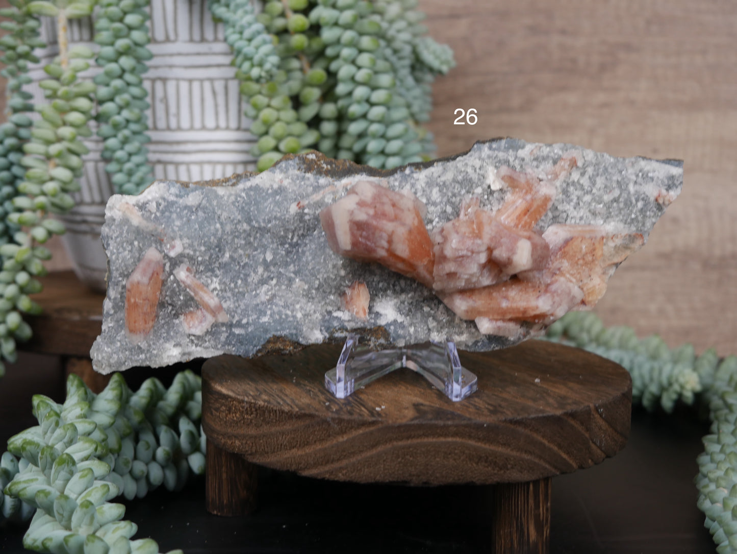 Red Heulandite on Chalcedony [various]