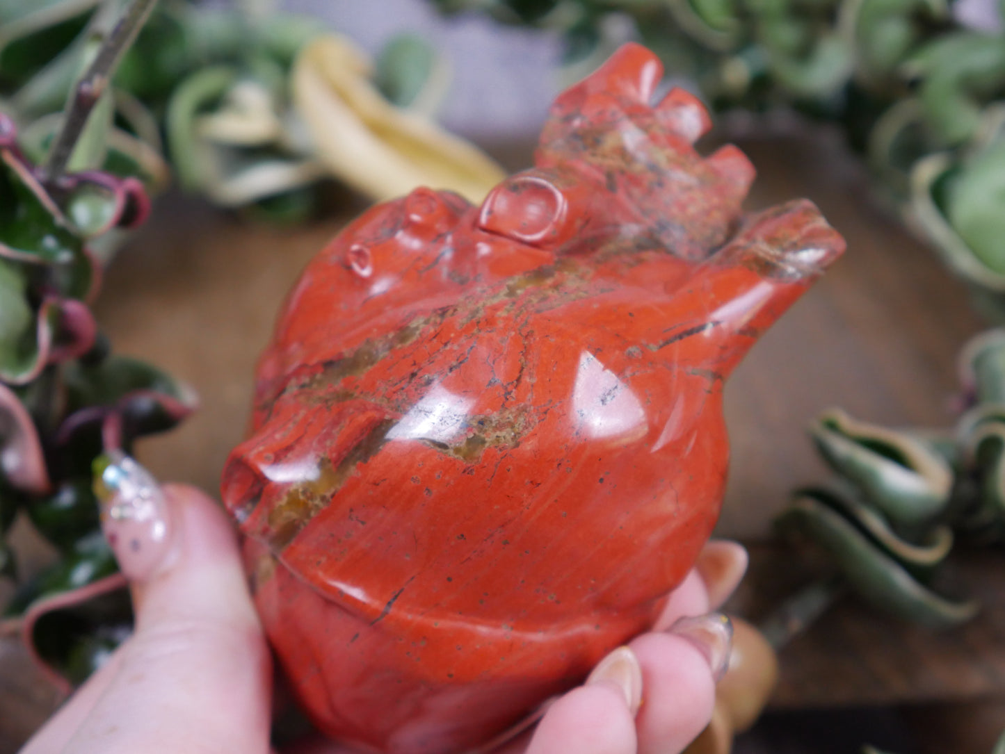 Red Jasper Anatomical Heart #3