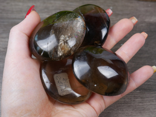 Smokey Quartz Palm Stone [various]