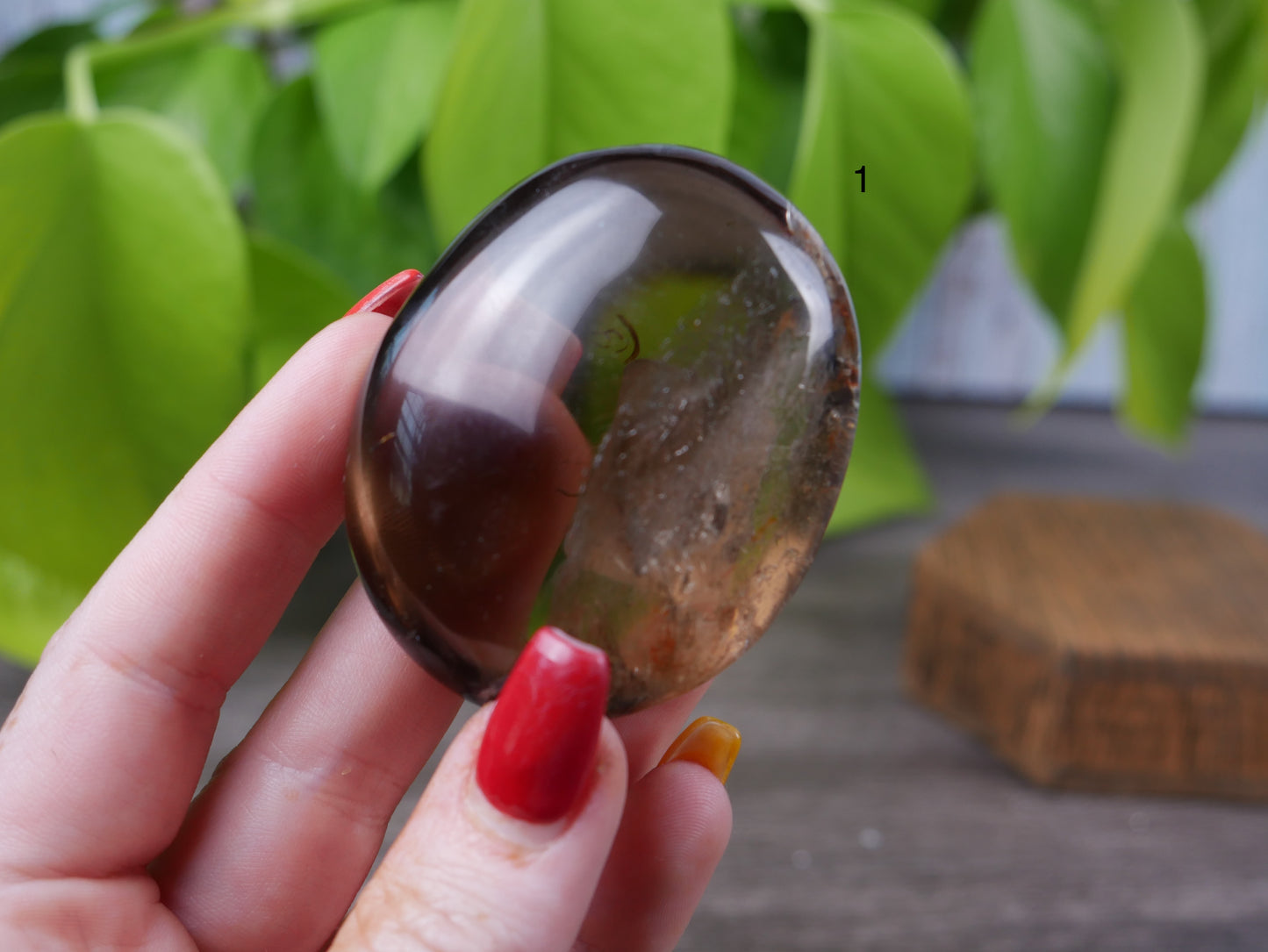 Smokey Quartz Palm Stone [various]