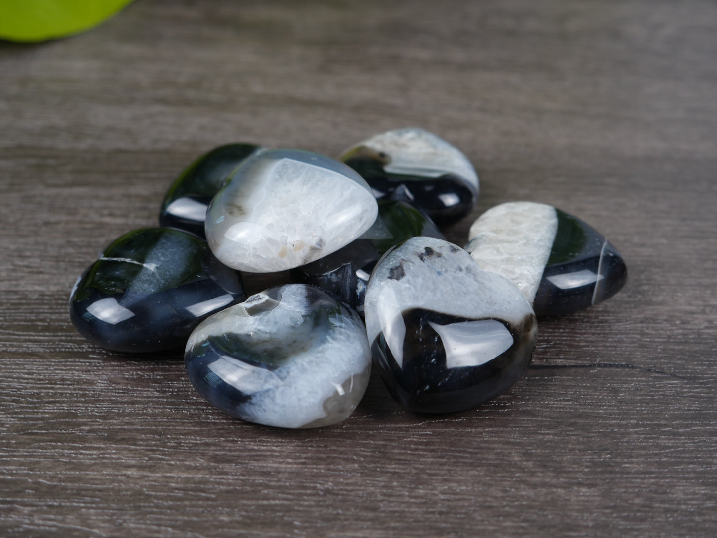 Black Banded Agate Heart