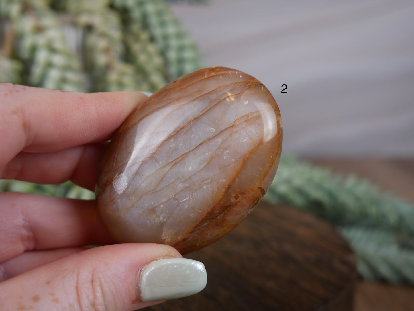 Peach Moonstone Palm Stones [various]