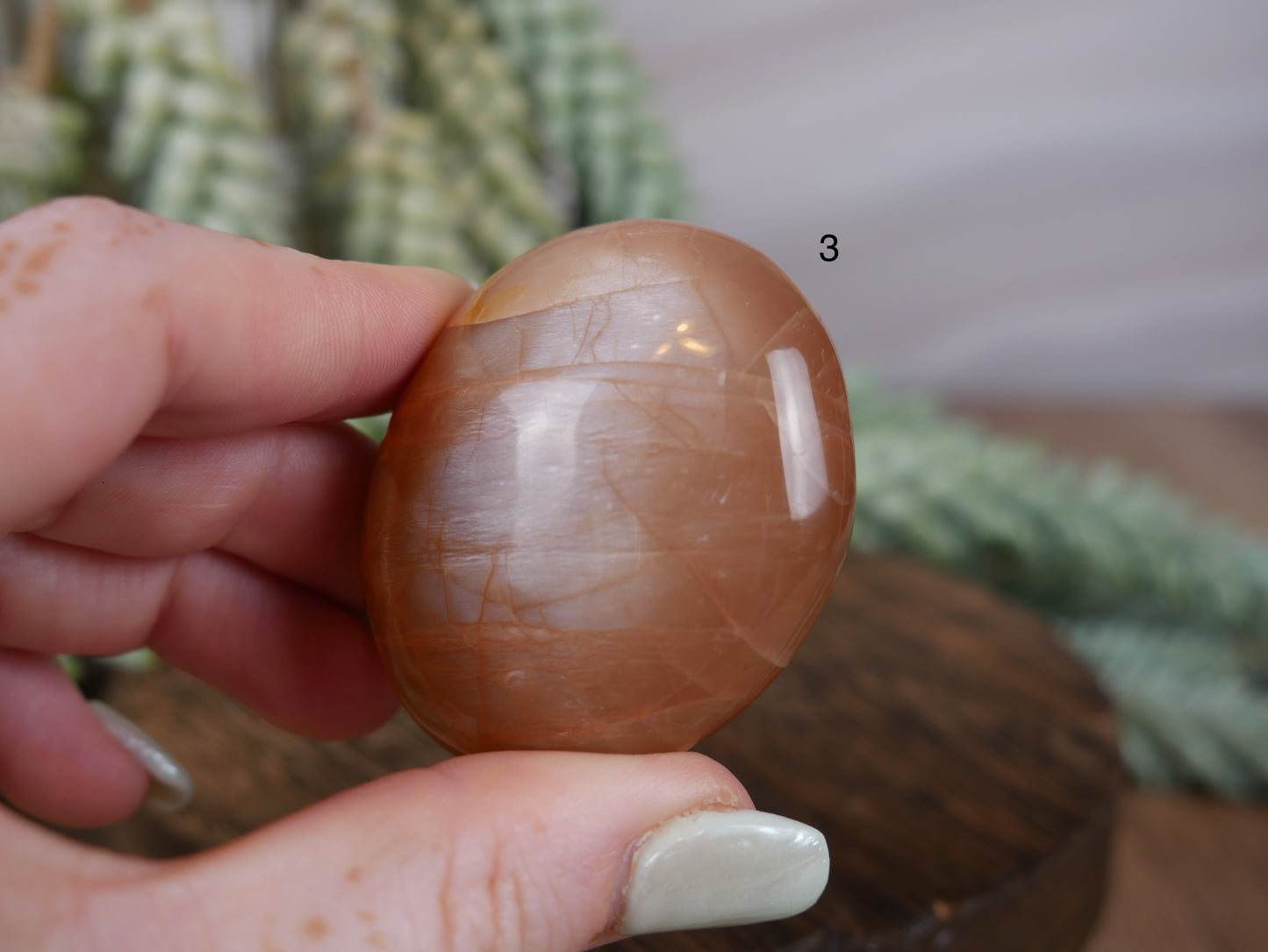 Peach Moonstone Palm Stones [various]