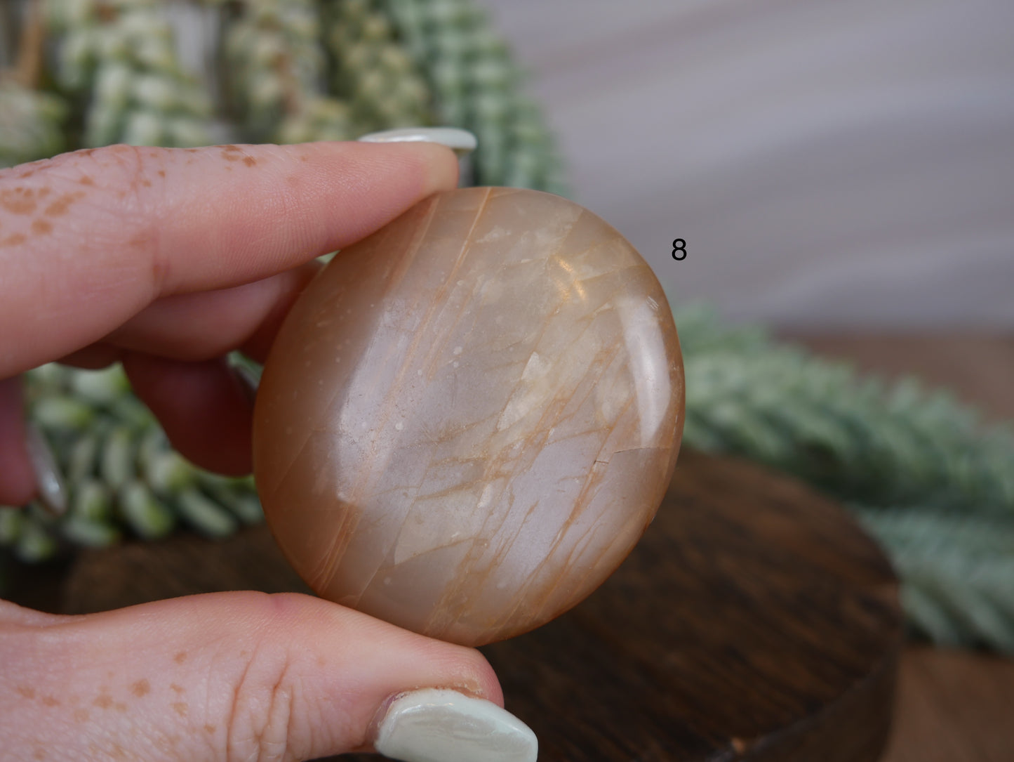 Peach Moonstone Palm Stones [various]