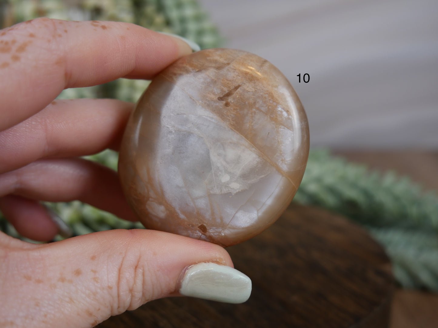 Peach Moonstone Palm Stones [various]