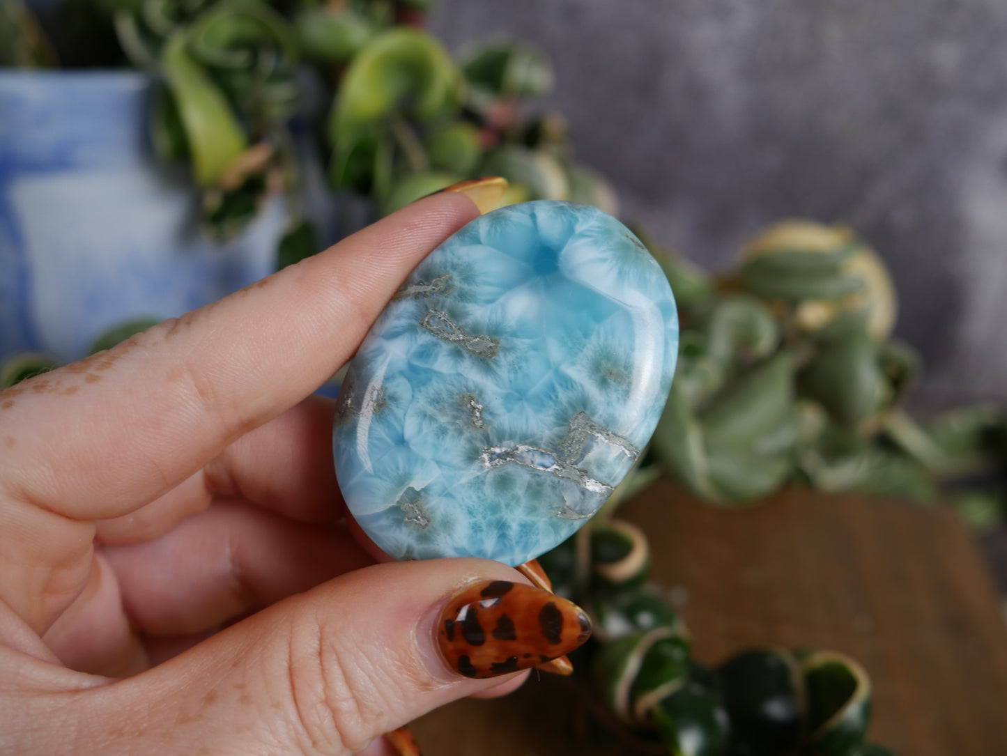 Larimar Palm Stone #9