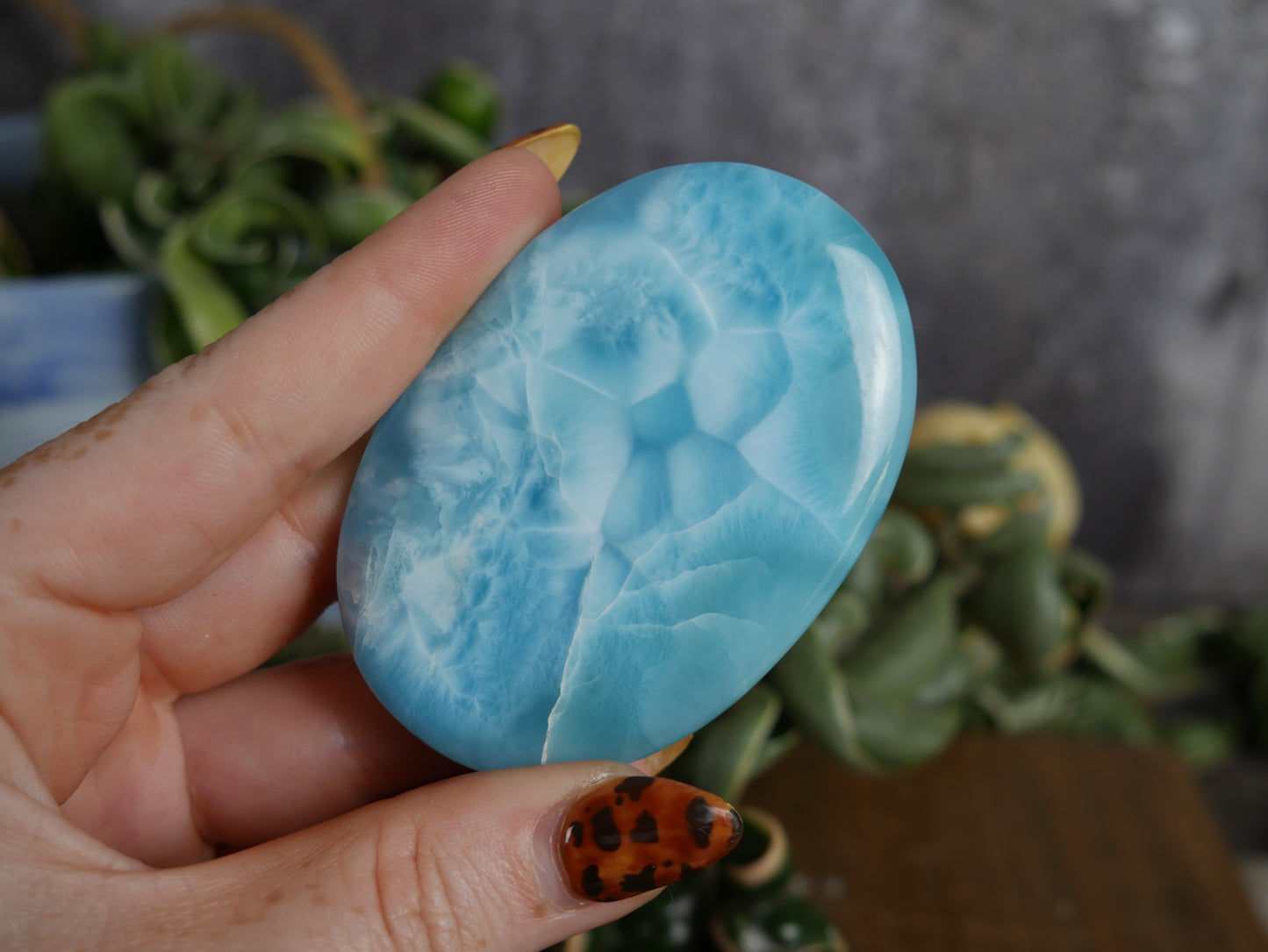 Larimar Palm Stone #11