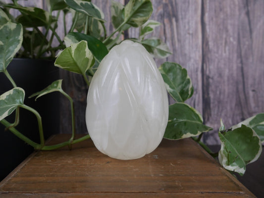 White Calcite Dragon Egg - XL