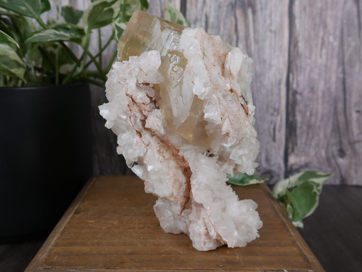 Calcite with Stilbite Specimen - "The Phantom of the Opera"