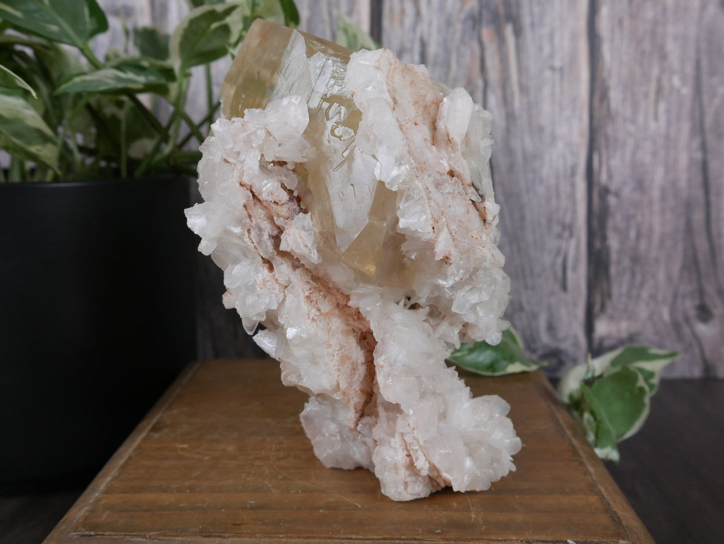 Calcite with Stilbite Specimen - "The Phantom of the Opera"