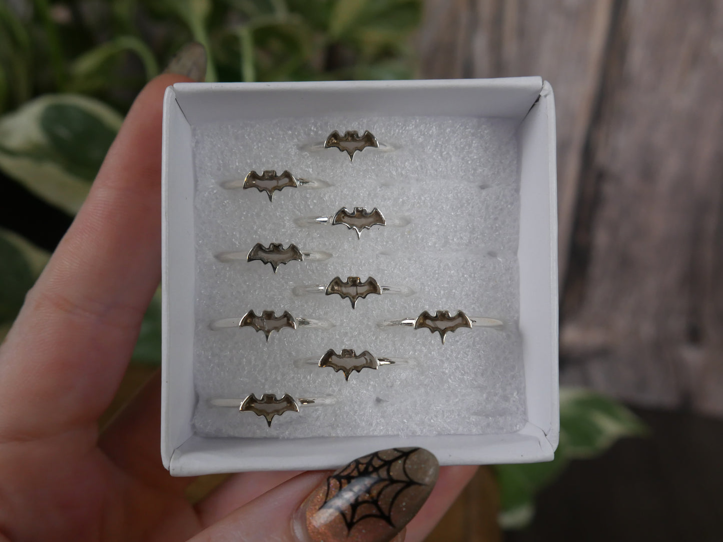 Smokey Quartz Bat Ring