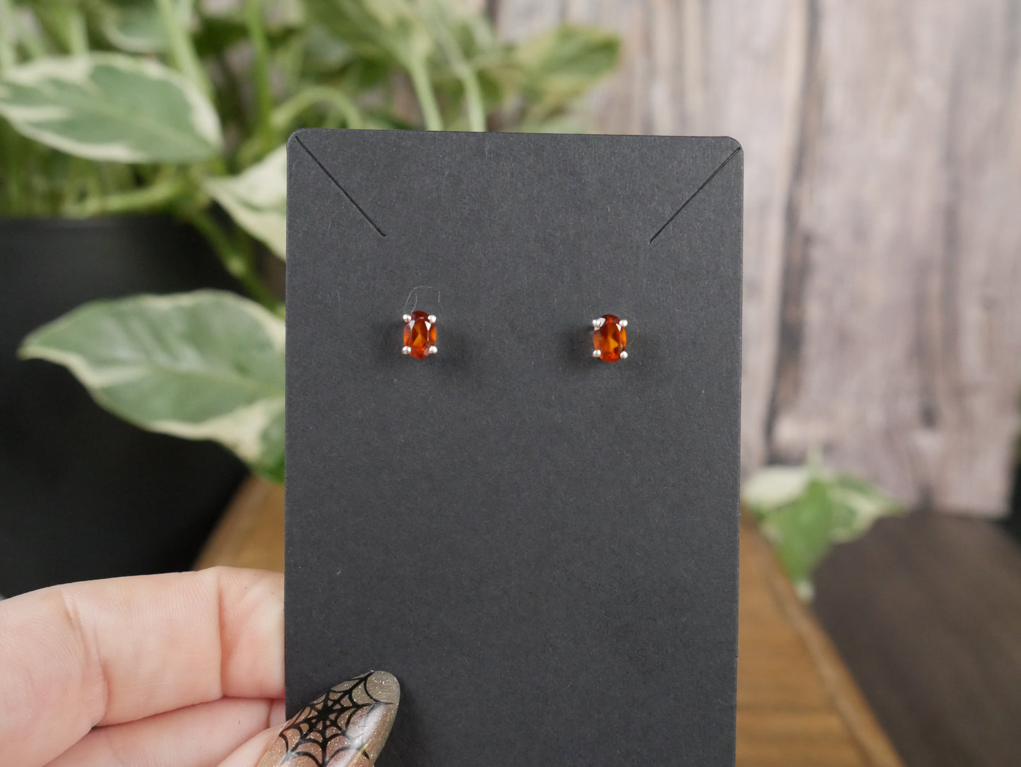 Orange Kyanite Studs