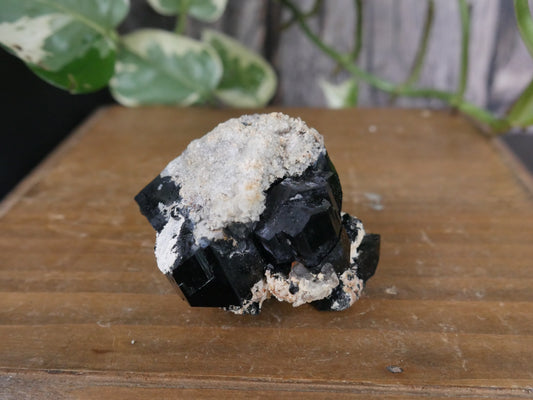 Black Tourmaline, Smokey Quartz, Hyalite Opal Specimen #3