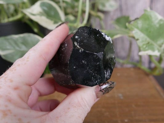 Black Tourmaline, Smokey Quartz, Hyalite Opal Specimen #6