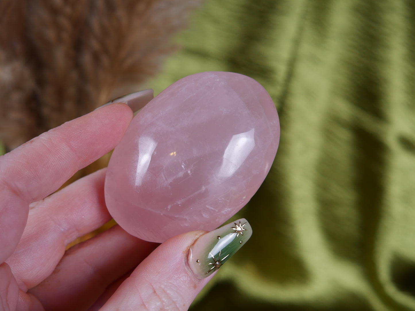 Rose Quartz Palm Stone - Personal Collection Release