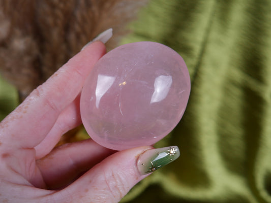 Rose Quartz Palm Stone - Personal Collection Release