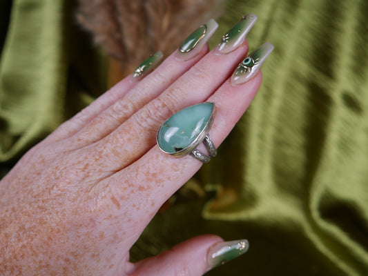 Chrysoprase Ring - Size 7 - Personal Collection Release