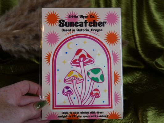 Mushroom Suncatcher Sticker