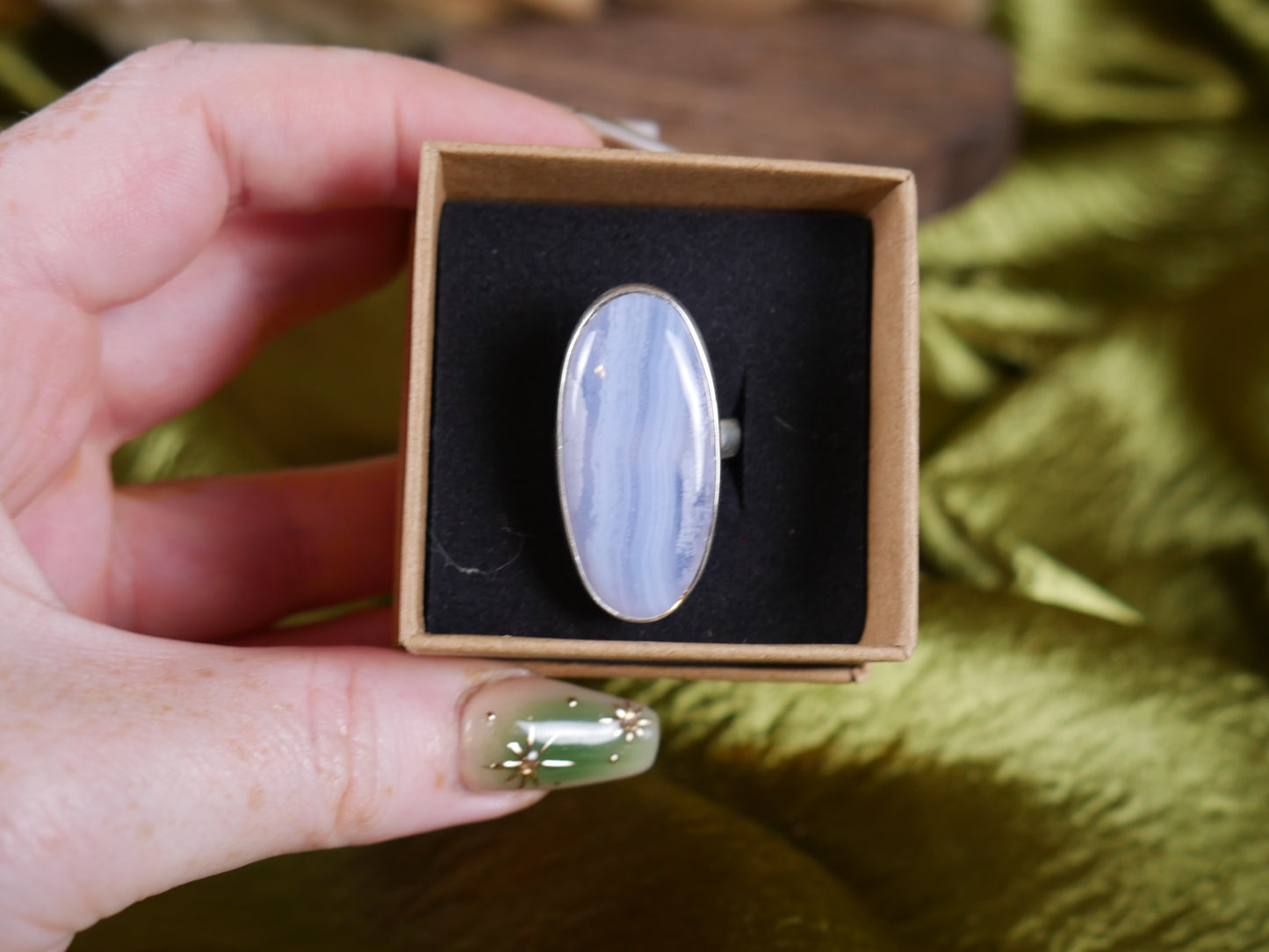 Blue Lace Agate Ring