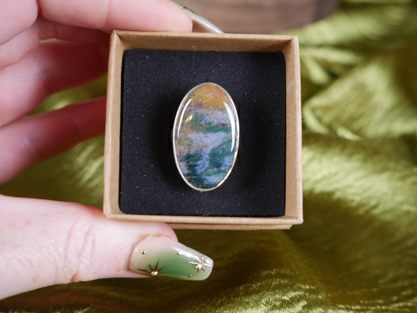 Moss Agate Ring